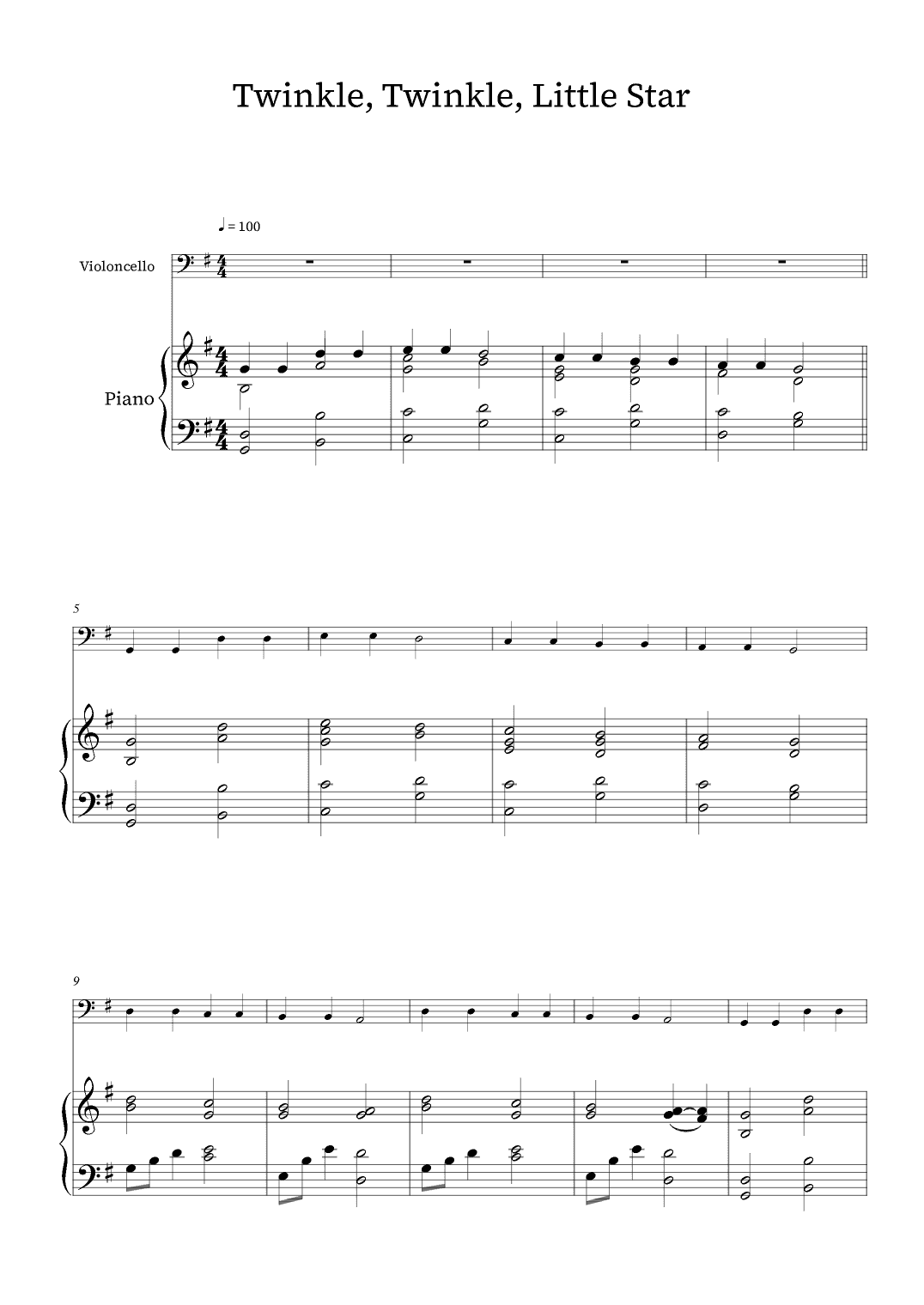 Twinkle Twinkle Little Star (arr. Richard Nicks)