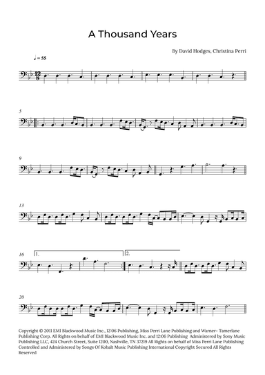 A Thousand Years (arr. Alex Nunes Rodrigues)
