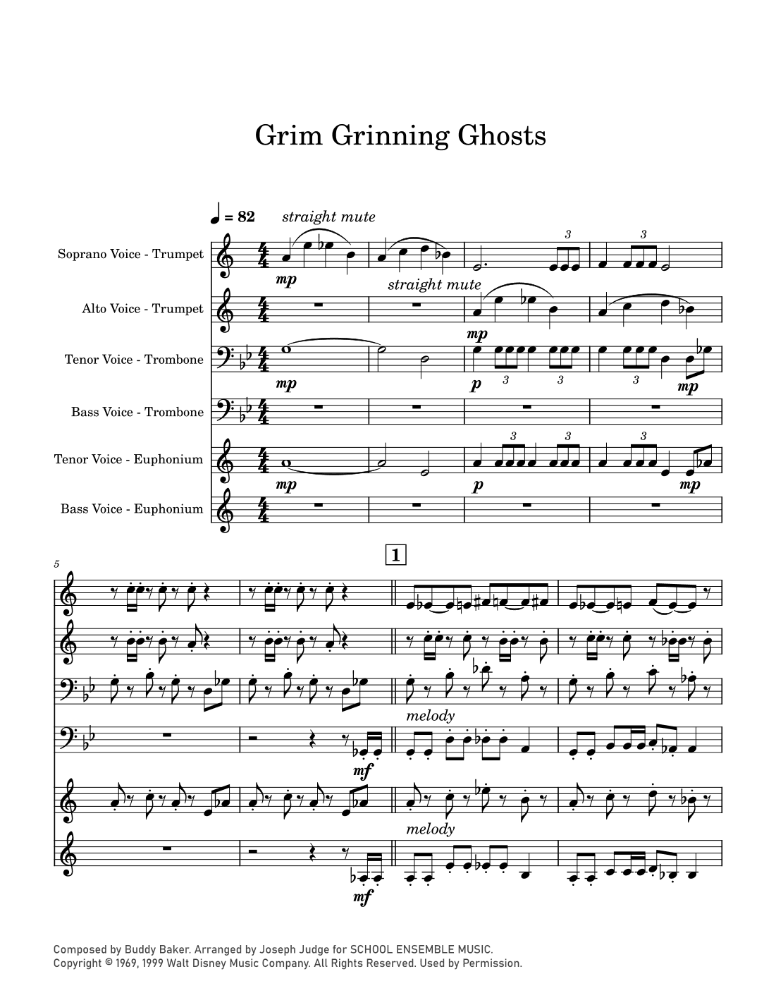 Grim Grinning Ghosts (arr. Joseph Judge)
