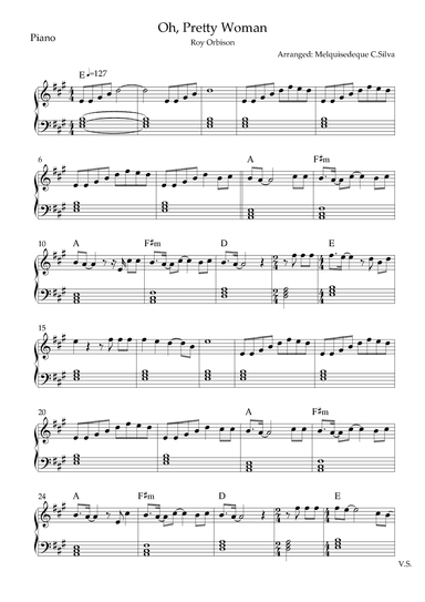 Oh, Pretty Woman (arr. Melquisedeque C.Silva)