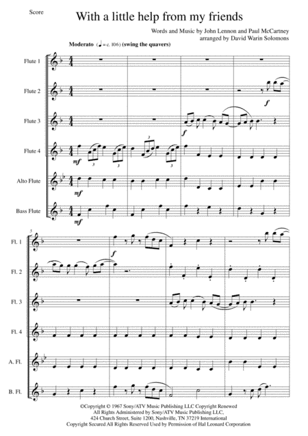 With A Little Help From My Friends (arr. David Warin Solomons)