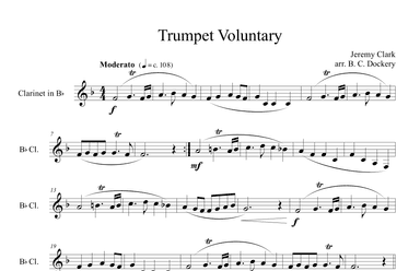 Trumpet Voluntary (Clarinet Solo) (arr. B. C. Dockery)
