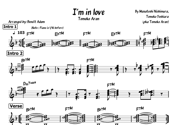 I'm In Love (arr. Benoit Adam)