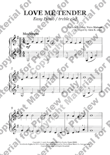 Love Me Tender (arr. Alex E.)