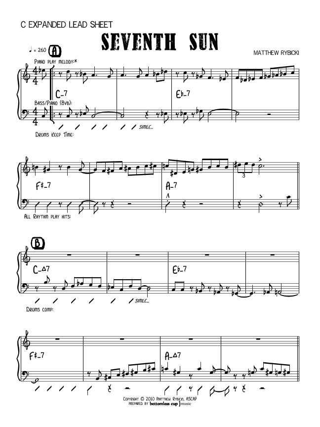 Seventh Sun (C Expanded Lead Sheet)