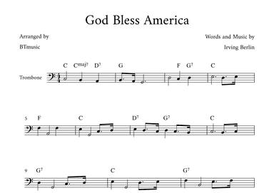 God Bless America ® (arr. BTmusic)