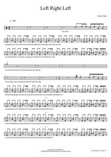 Left And Right (arr. COPYDRUM)