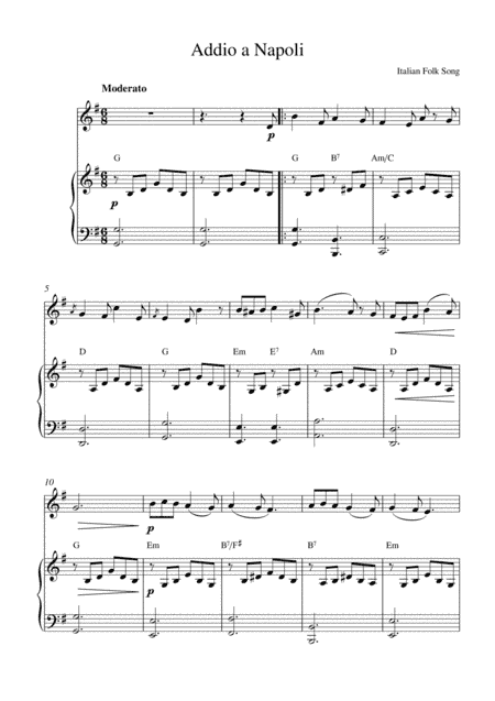 Addio a Napoli (arr. Kaiserin Rebecca)