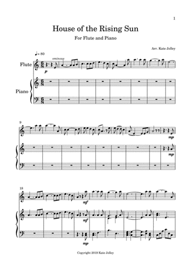 House of the Rising Sun (arr. Kate Jolley)