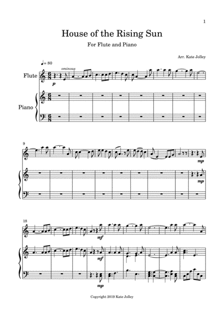 House of the Rising Sun (arr. Kate Jolley)