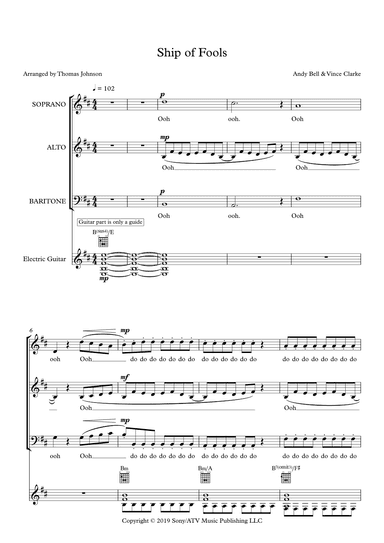 Ship Of Fools (arr. Thomas Johnson)