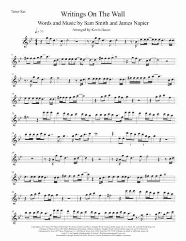 Writing's On The Wall from the film SPECTRE (arr. Kevin Busse)