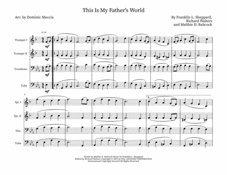 This Is My Father's World (arr. Dominic Meccia)