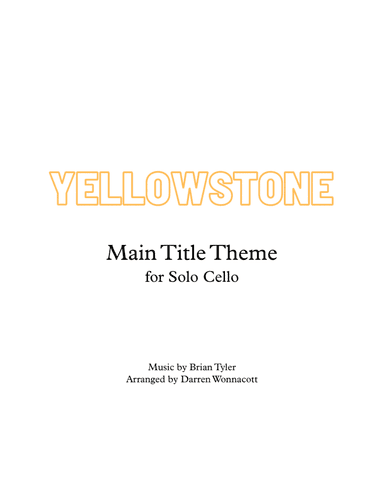Yellowstone - Main Title Theme (arr. Darren Wonnacott)