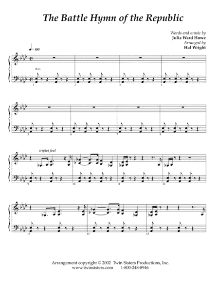 The Battle Hymn of the Repubulic (arr. Hal Wright)
