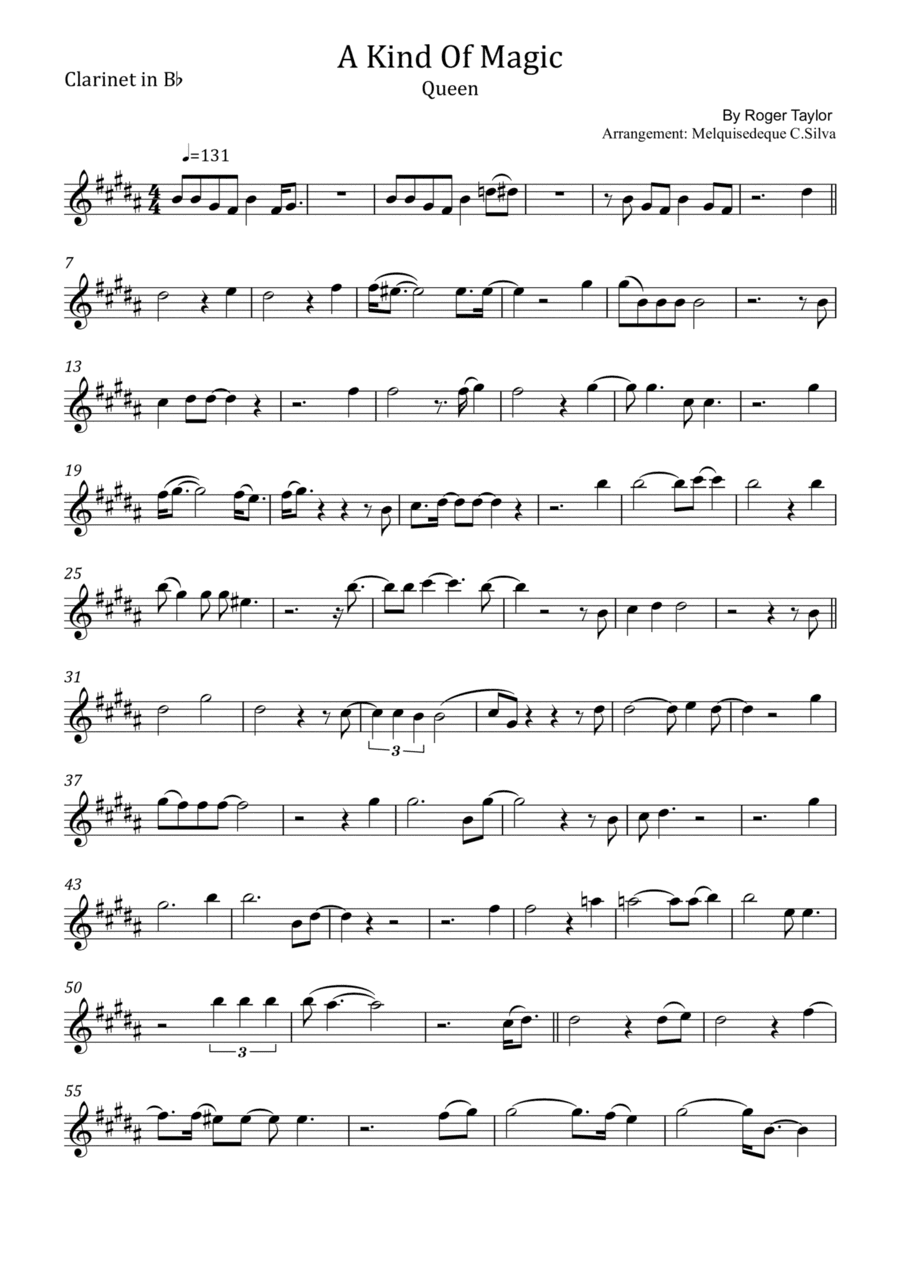 A Kind Of Magic (arr. Melquisedeque C.Silva)