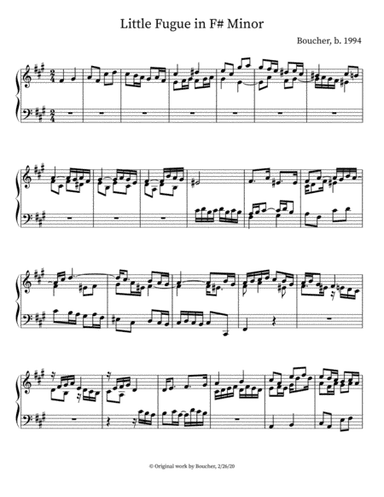 'Little' Prelude and Fugue in F# Minor: II. Fugue