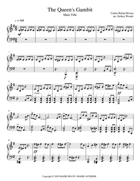The Queen's Gambit (arr. Kelsey Woods)
