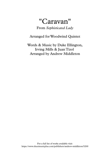 Caravan  featured in SOPHISTICATED LADIES (arr. Andrew Middleton)