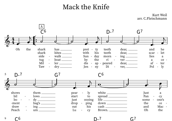 Mack The Knife (arr. Christoph Fleischmann)