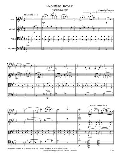 Polovetsian Dance #1 from "Prince Igor" (arr. Stephen Levintow)