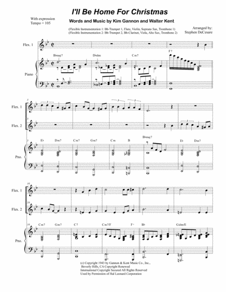 I'll Be Home For Christmas (arr. Stephen DeCesare)