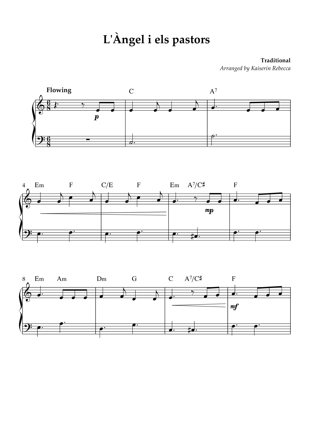 L'Àngel i els pastors (arr. Kaiserin Rebecca)
