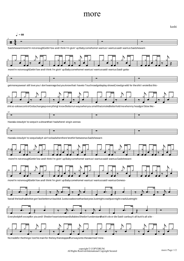 More (arr. COPYDRUM)