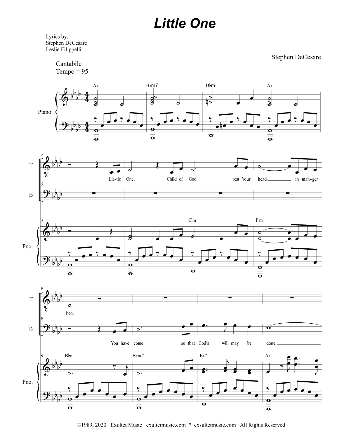 Little One (Duet for Tenor and Bass Solo)