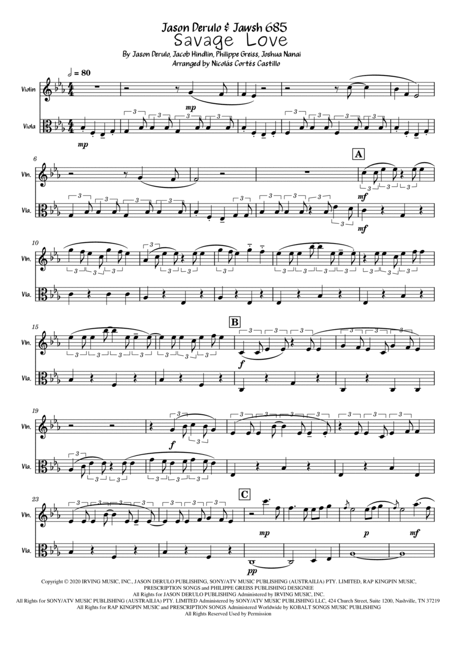 Savage Love (arr. Nicolás Cortés Castillo)