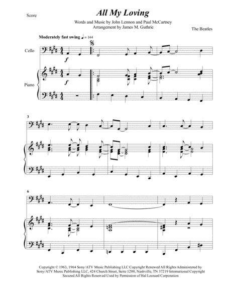 All My Loving (arr. James M. Guthrie)