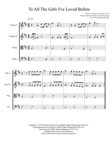To All The Girls I've Loved Before (arr. Tracy Kathleen Woodard)