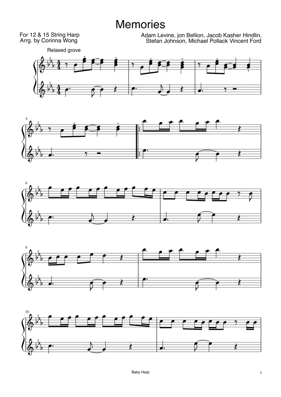 Memories (arr. Corinna Wong)