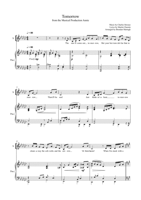 Tomorrow (arr. Brendan Murtagh)