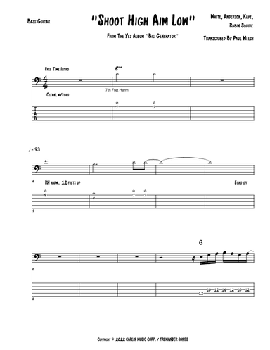 Shoot High Aim Low (arr. P Welsh)