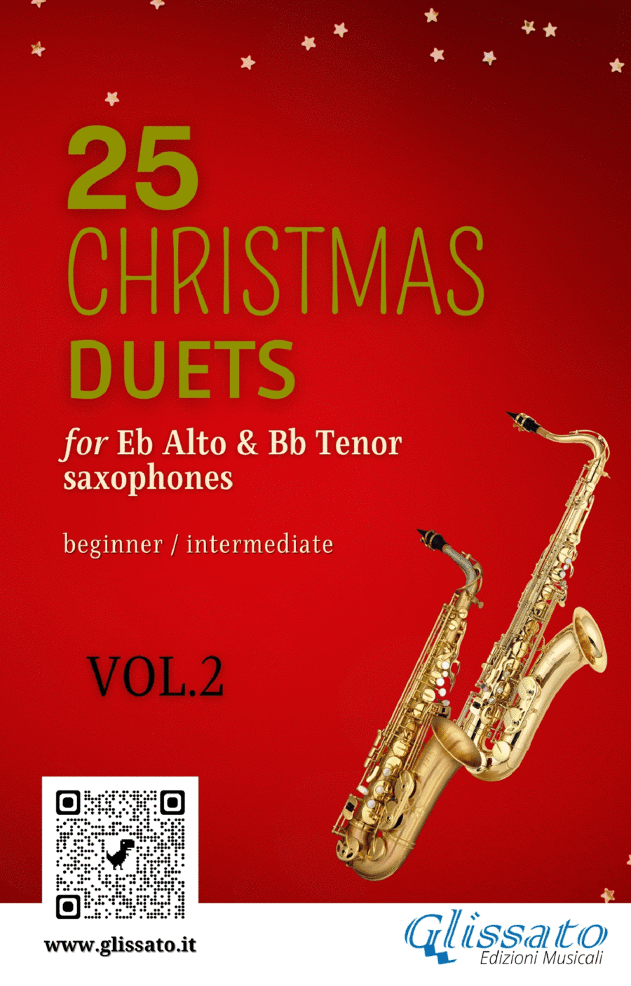 25 Christmas Duets for Eb Alto & Bb Tenor Saxes - VOL.2 (arr. Francesco Leone)