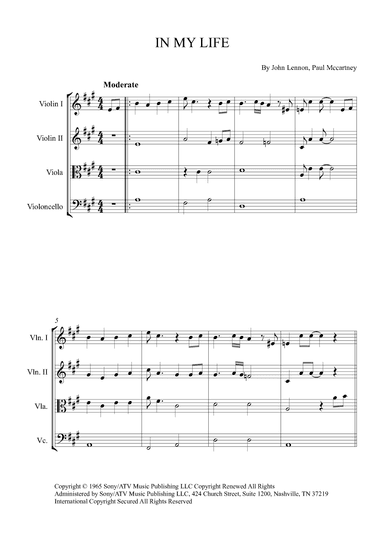 In My Life (arr. Alex Nunes Rodrigues)