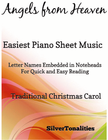 Angels from Heaven Easy Piano Sheet Music (arr. SilverTonalities)