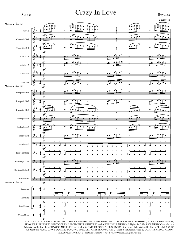 Crazy In Love (arr. KD Putnam)