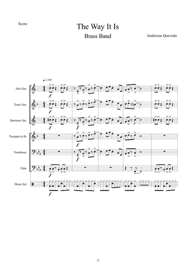 The Way It Is for Brass Band - Original Composition and Arrangement by Anderson Quevedo