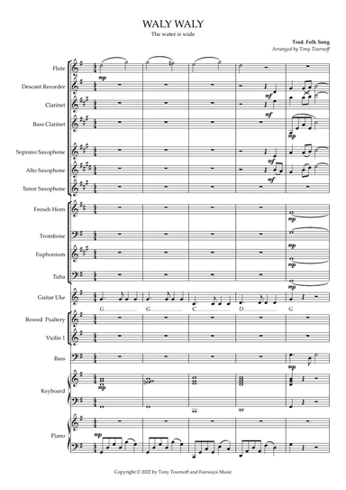 Waly Waly (The water is wide) (arr. Tony Tournoff)