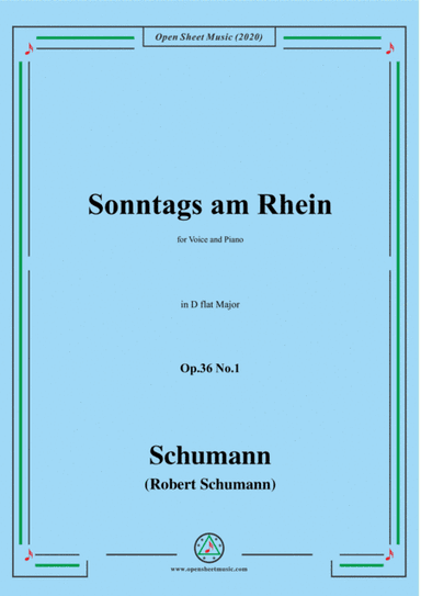 Schumann-Sonntags am Rhein,Op.36,No.1 in D flat Major (arr. MSM)