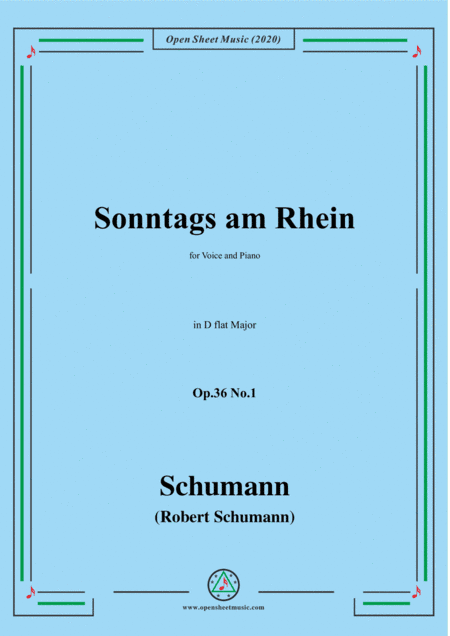 Schumann-Sonntags am Rhein,Op.36,No.1 in D flat Major (arr. MSM)
