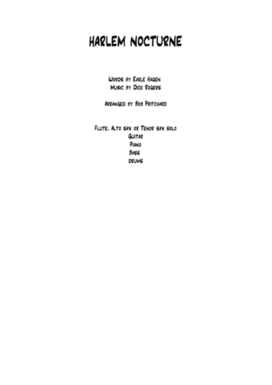 Harlem Nocturne (arr. Bob Pritchard)