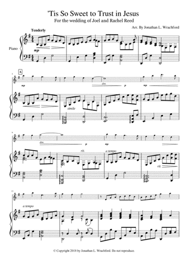 'Tis So Sweet (arr. Jonathan L. Wrachford)