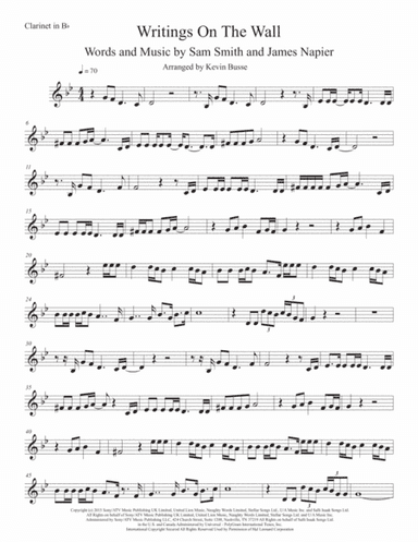 Writing's On The Wall from the film SPECTRE (arr. Kevin Busse)