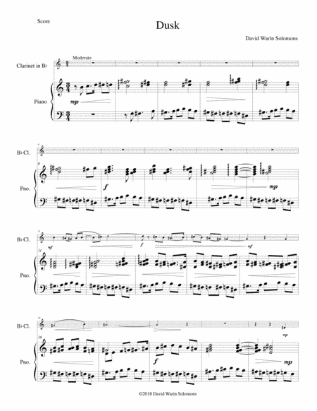 Dusk - an Octatonic duo for clarinet and piano (for Halloween or other mysterious dusks)