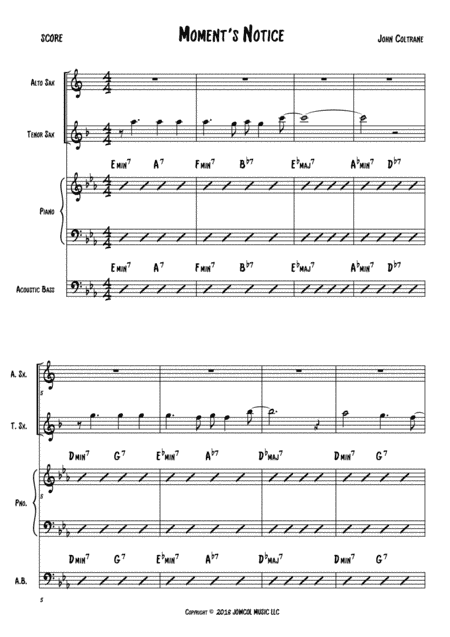 Moment S Notice (arr. Anderson Quevedo)