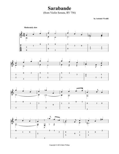 Sarabande (from Violin Sonata, RV 756) (arr. Mark Phillips)
