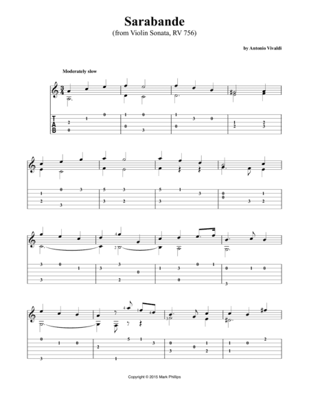 Sarabande (from Violin Sonata, RV 756) (arr. Mark Phillips)